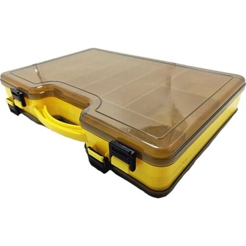 094C Clear Layer Plastic Tackle Box Carp Fishing Lures Storage Box Lightweight Case
