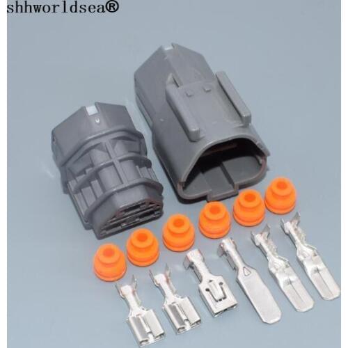 Shhworldsea 6.3mm male and female waterproof automobile electric wiring harness connector 7123-6234-40 7222-6234-40