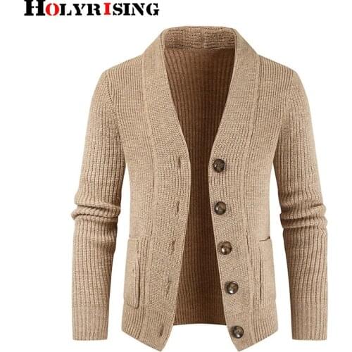 Spring autumn men carfigan sweater long sleeve warm knit soft sweater v collar knitting sweatercoat single button top 19667