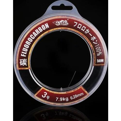 WALK FISH 100% Fluorocarbon Fishing Line Carp 50M 100M Super Strong Leader Carbon Fiber Saltwater Fly Fishing Line Monofilament