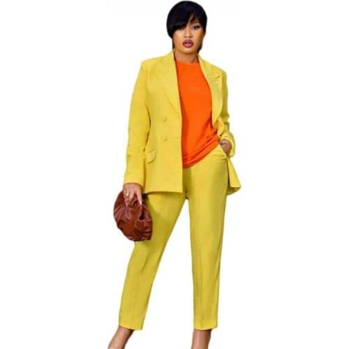 2 Piece Women Blazer And Guard Pants Sets Two Pieces OL Single Breasted Jacket Formal And Trousers Suit Spring Autumn Winter