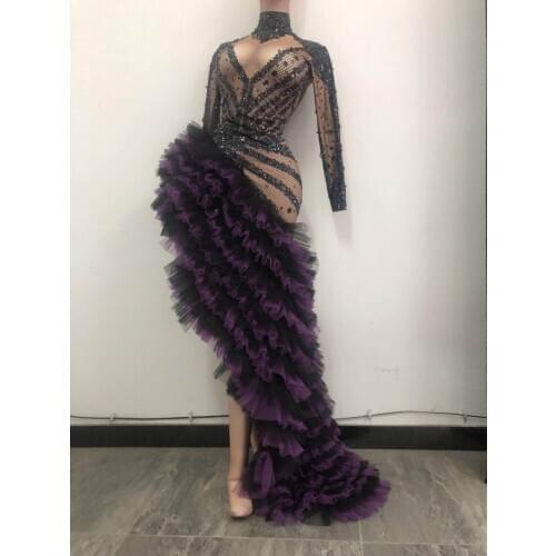 Singer evening dress party girl nightclub bar women stage dance costume long dresses