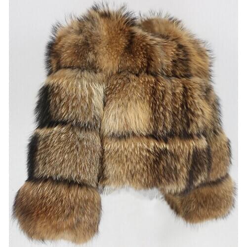 Winter Jacket Women Brand 2020 New Big Fluffy Real Fur Coat Natural Raccoon Fur Thick Warm Outerwear Streetwear Removable Vest