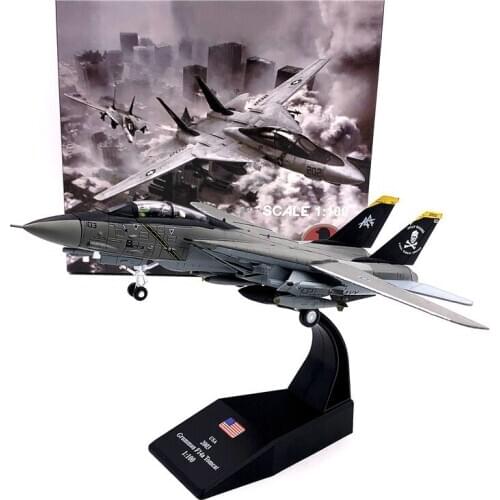 1/100 Scale Military Model Toys F14A Grumman Tomcat F-14A VF103 Fighter USA Navy Army Air Force Diecast Metal Plane Model Toy