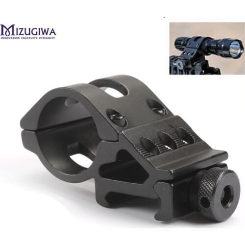 1" 25mm Offset Rifle Flashlight Torch Laser Mount Picatinny Rail 20mm Weaver Hunting Mount Caza Accessories