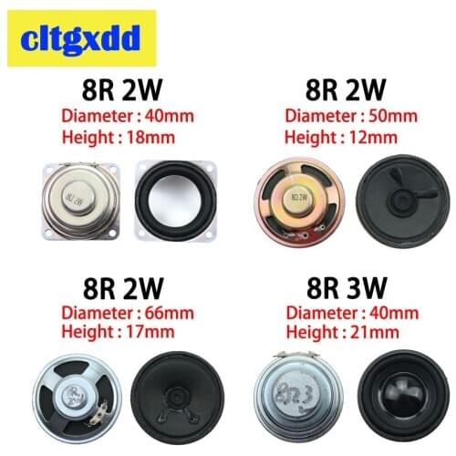 1pc Acoustic Loudspeaker 8 Ohm 2W 3W 8R 40mm 50mm 66MM Speaker Internal Magnetic Horn speaker
