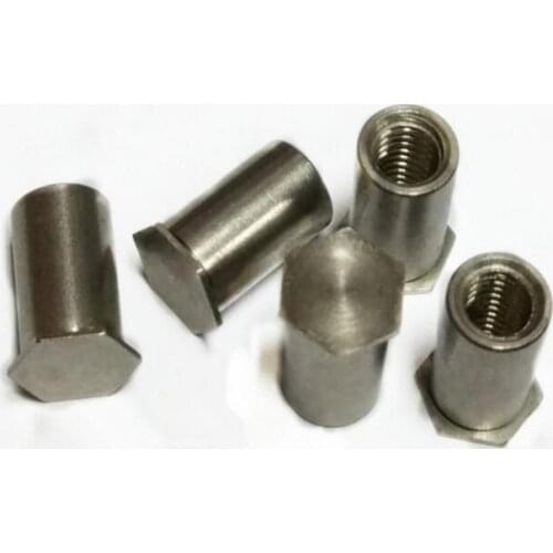 10pcs M6 BSOS Authentic 304 Stainless Steel Blind Hole Riveting Stud M6*L OD 8.75