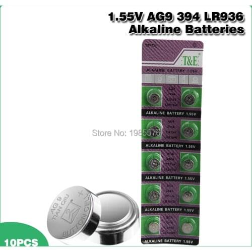 10pcs/pack LR936 394 AG9 Button Battery SR936 194 Cell Coin Alkaline Batteries 1.55V SR936SW CX194 For Watch Toys Remote