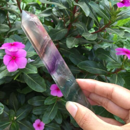 100% nice Natural colorful fluorite Crystal single Terminated Point reiki Mineral Healing gemstone crystal wand wholesale
