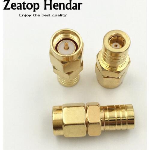 100Pcs Gold Brass SMB Female to SMA Male Jack Plug Straight Adapter RF Coaxial Coax Connector