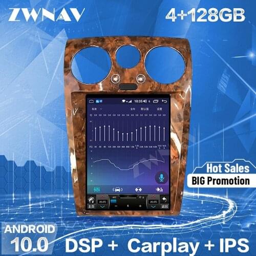 128G Tesla Screen Android 10 Player For Bentley Speeding SuperSport Continental GPS Navigation Auto Audio Radio Stereo Head Unit