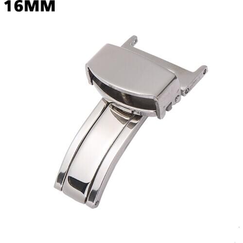 14-20 mm Butterfly Watchband Deployment Buckle Folding Clasp Stainless Steel Strap Replacement Buckle for Leather Watches Band