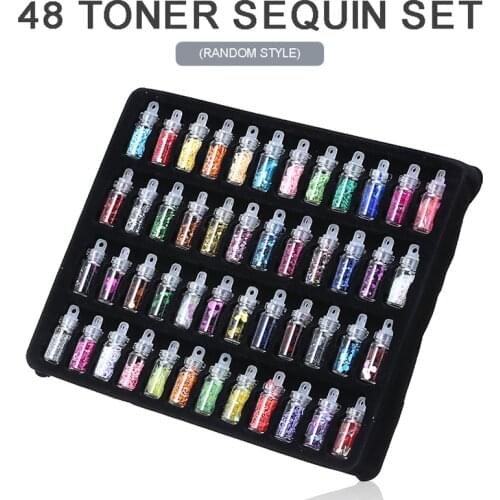 48pcs/set Slime Sequins Colorful Glitter Filler Soft Slime Toys For Kids Children Mud DIY Kit DIY Art Crafts Ornament