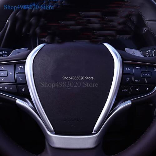 ABS chrome Car cover Steering wheel inner Kit switch trim frame panel For lexus es200 es250 es300h es350 2018 2019 accessories