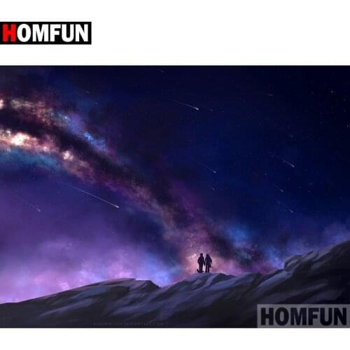 HOMFUN Full Square/Round Drill 5D DIY Diamond Painting "Starry landscape" 3D Embroidery Cross Stitch 5D Home Decor A01058