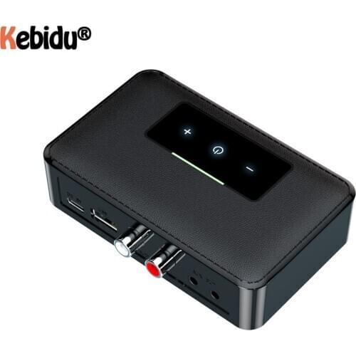 Kebidumei Bluetooth 5.0 NFC Audio Transmitter Receiver 3.5MM Jack Stereo Adapter USB 2RCA AUX For TV PC Car Kit Wireless Adapter