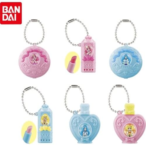 Bandai Genuine Gashapon Healin' Good Pretty Cure Princess Makeup Box Lipstick Nail Polish Play House Keychain Pendant Gacha Toys