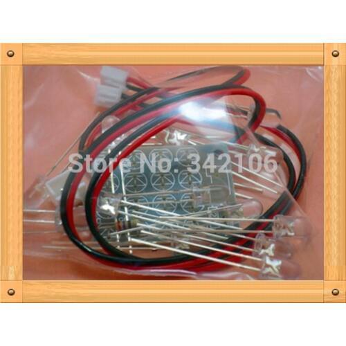Free Shipping!!! 5pcs 5MM LED light-emitting diode light board / 4'' 4 LED light board (Spare parts)