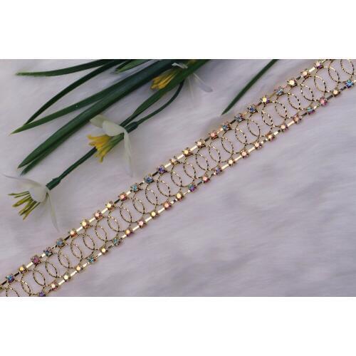Free Shipping 5 yards Crystal Rhinestone Trim, Rhinestone Applique, Wedding Applique,Rhinestone Chain MALI001
