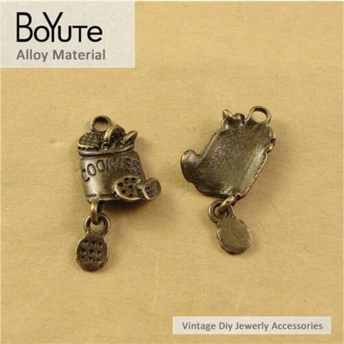 BoYuTe (60 Pieces/Lot) 24*11MM Antique Bronze Plated Zinc Alloy Barrel Pendants Handmade Fashion Charms for Jewelry Making