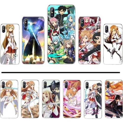 Sword Art Online Kirito Asuna SAO Phone Case For iphone 12 5 5s 5c se 6 6s 7 8 plus x xs xr 11 pro max