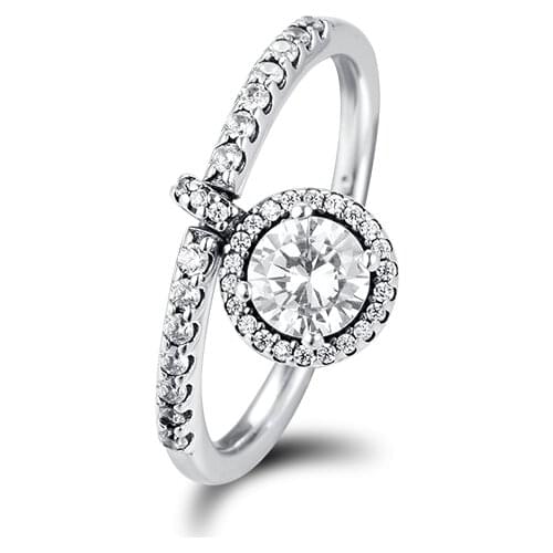 CKK Silver 925 Jewelry Dangling Round Shiny Ring For Women Fashion Gift Sterling Silver Original Ring