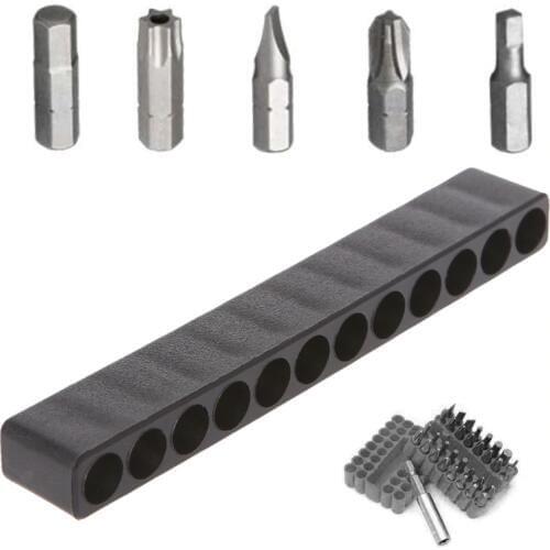 Screwdriver Hole 10/12 Holes Hex Shank Bit Holder Plastic Head Storage Case Tool