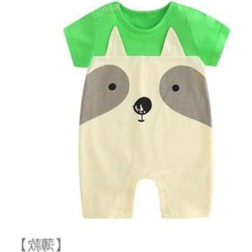 Baby Boy Clothes Summer Short Sleeves cartoon animals Dog Romper Playsuit Outfit Kids clothes Infant Jumpsuit Cotton Clothing