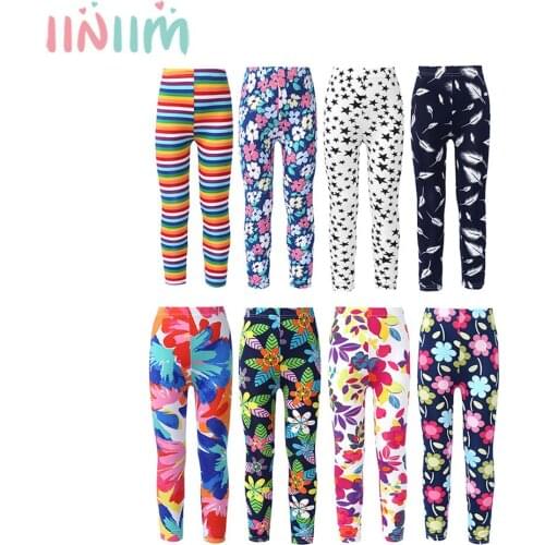 2Pcs Kids Pants Colorful Legging Girls Trousers Leggings For Girls Legging Elasticity Breathable Soft Print Baby Boy Girls Pants