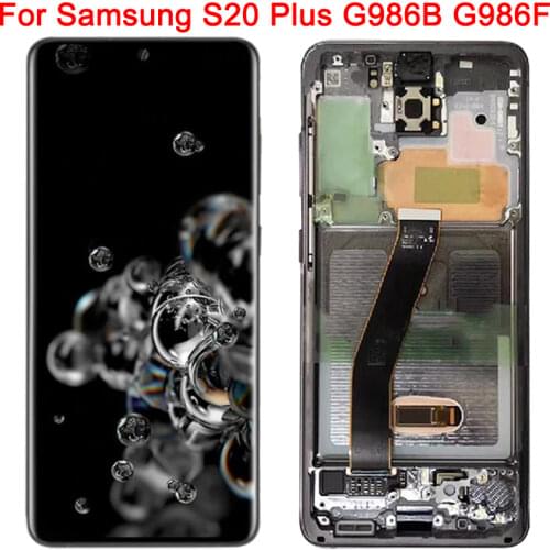 G986F Super Amoled Display For Samsung Galaxy S20 Plus LCD With Frame 6.7 Inch S20+ 5G SM-G986B/DS G986 LCD Display Touch Screen