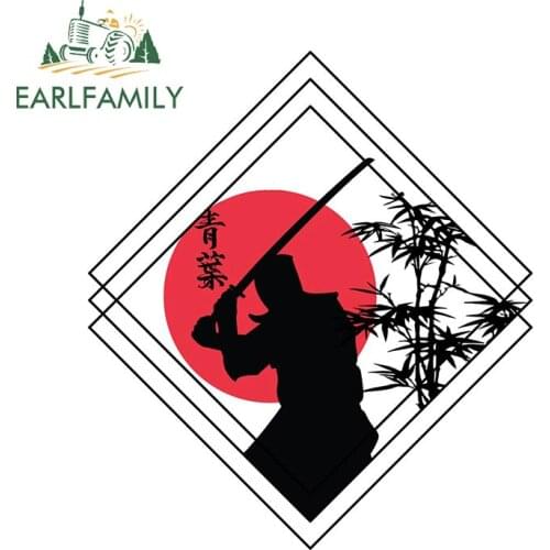 EARLFAMILY 13cm x 11.4cm For Samurai Car Stickers Waterproof Decal Vinyl Car Wrap Auto Air Conditioner Decals Motorcycle Decor