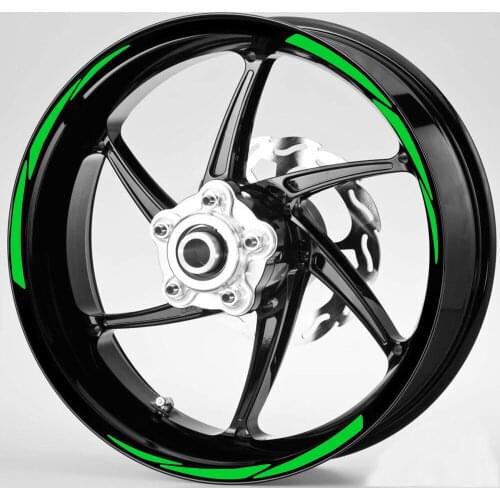 3-Piece Fluorescent Green Rim Strip Sticker CinarExtreme
