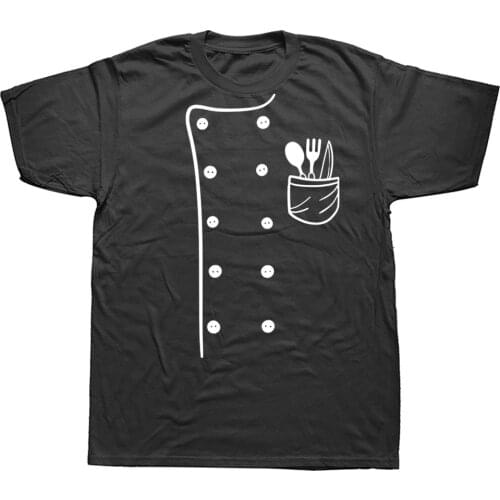 Chef T Shirts Birthday Funny Unisex Graphic Fashion New Cotton Short Sleeve O-Neck Harajuku Heartbeat Cooking T-shirt