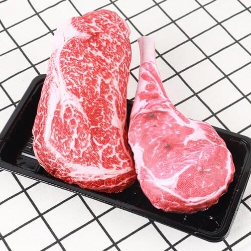 Simulation Steak Sound Dog Toys For Small Dogs Squeak Cotton Extrusion Interactive Puppy Teething Chew Toys Dog Supplies For Pet