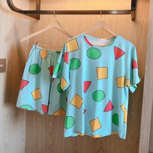 Set Pijama Sin Chan Womens Pajama Shorts Sets Home Service Pijama Sinchan Cotton Men and Women Couple Pajamas brands men 2021