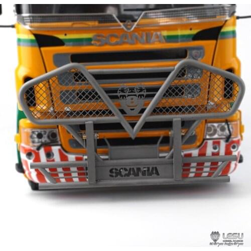 LESU Metal Front Bumper for 1/14 TAMIYA RC Scania R620 R470 Tractor Truck Trailer Model Car