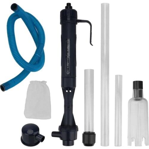 Powerful Suction Aquarium Electric Syphon Operated Fish Tank Sand Washer Vacuum Gravel Water Changer Siphon Filter Cleaner