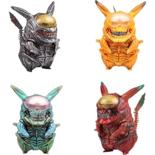 Pokemon New Anime Figure Pikachu COS Alien Movie Toys For Child Kawaii Desktop Ornaments Model Decoration Birthday Present