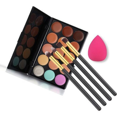 Wholesale highly recommend 15 colors makeup beauty kit Camouflage Make-up Set Concealer Palette 20sets/lot free EMS/DHL shipping