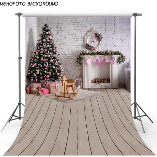Christmas Background Backdrop Fireplace Tree Winter Snow Window Interior Baby Birthday Photography Background For Photo Studio