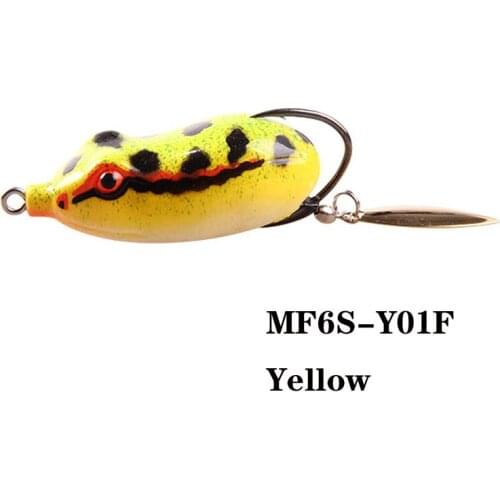 LUTAC High Quality Spinner Soft Plastic 60mm 14g MF6S Frog Single Hook Floating Artificial Bait Fishing Tackle