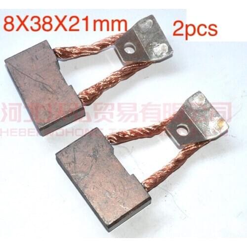2pcs for Cummins 50MT Carter K19 construction machinery starter motor carbon brush 8X38X21mm