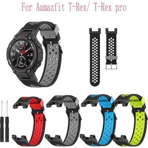 Silicone Replacement Strap For Huami Amazfit T-rex Sport Watch Band Bracelet For Huami Amazfit T Rex Pro Wristband Accessories
