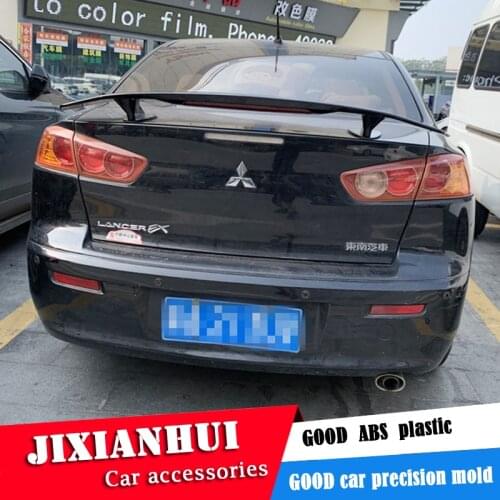 For Lancer LACCER Spoiler 2006-2016 Mitsubishi Lancer NFK Spoiler ABS plastic Material Car Rear Wing Color Rear Spoiler