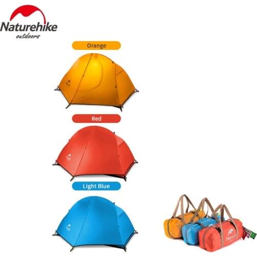 Naturehike 20D/210T Silicone Grid Nylon Ultralight Waterproof Outdoor Cycling Backpack Camping Tent For 1 Person