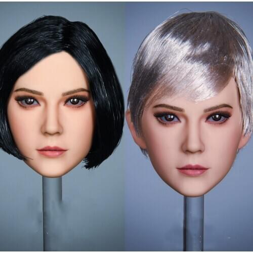 In Stock YMT041 1/6 Scale Female Figure Accessory Head Sculpt Carved Model for 12 inches Action Figure Body
