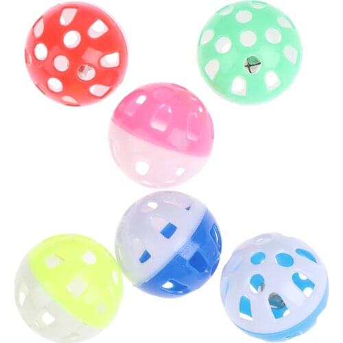 1/ 5pcs Pet Parrot Toy Bird Hollow Bell Ball For Parakeet Cockatiel Chew Fun Cage Toys