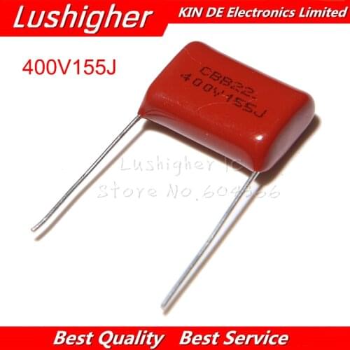 10PCS 400V155J 1.5UF Pitch 20MM 400V 155 155J CBB Polypropylene Film Capacitor
