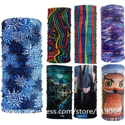 12pcs/lot 601-700 Wholesale Design Multi Bandana Motorcycle Biker Face Mask Neck Scarf Magic Seamless Bandanas Bicycle Headband