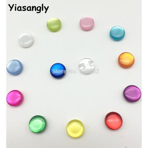 100pcs 13mm Dress Resin Pearl Round Shirt Buttons Sewing Accessories Button For Cardmaking Scrapbooking,12 Colors